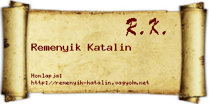 Remenyik Katalin névjegykártya