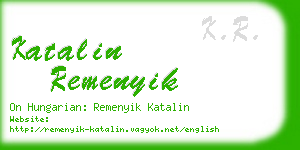 katalin remenyik business card